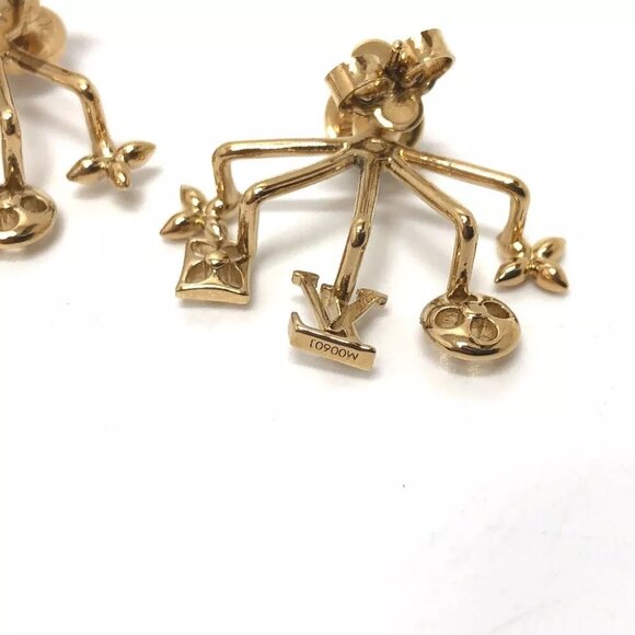 LOUIS VUITTON Pierce-Cruiser Pearl accessories Pierce Metal Gold/White - Picture 8 of 9